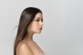 Portrait of girl in profile Royalty Free Stock Photo