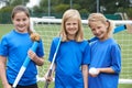 Portrait Of Girl's Hockey Team