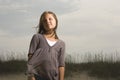 Portrait of girl on sand dune Royalty Free Stock Photo