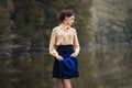 Portrait of girl in vintage clothes Royalty Free Stock Photo