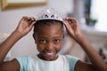 Portrait of girl wearing crown Royalty Free Stock Photo