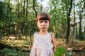 Portrait of a girl in the woods