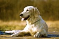 Portrait of a golden retriever