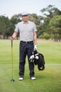 Portrait of golfer standing