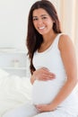 Portrait of a good looking pregnant woman Royalty Free Stock Photo