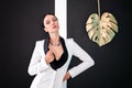 Portrait of gorgeous young caucasian attractive sexy business woman Royalty Free Stock Photo