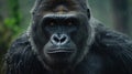 Portrait gorilla in the forest close up shot Royalty Free Stock Photo