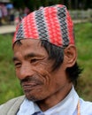 Portrait of Gorkha Man from Sikkim Royalty Free Stock Photo