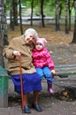 Portrait of a grandmother and granddaughter Royalty Free Stock Photo