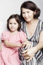 Portrait of a grandmother with her granddaughter Royalty Free Stock Photo