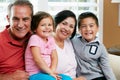 Portrait Of Grandparents With Grandchildren