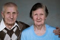 portrait of grandparents on white background Royalty Free Stock Photo