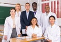 Portrait of group of adult medical students Royalty Free Stock Photo