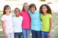 Portrait Of Group Of Children Playing In Park Royalty Free Stock Photo