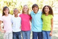 Portrait Of Group Of Children Playing In Park Royalty Free Stock Photo