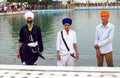 Portrait of a group of Sikhs in India in national turbans