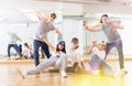 Portrait of group of teenagers in dance studio Royalty Free Stock Photo