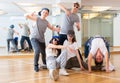 Portrait of group of teenagers in dance studio Royalty Free Stock Photo