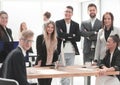 Portrait of a group of young employees in the workplace Royalty Free Stock Photo