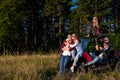 Group of young people driving a off road buggy car Royalty Free Stock Photo