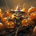 Portrait of Halloween goblin