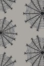 A portrait Halloween-themed background with spider webs and tiny spiders. Royalty Free Stock Photo