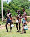 Portrait of hamer tribe men, Omo valley, Ethiopia