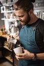 Barista Cafe Making Coffee Preparation Service Concept Royalty Free Stock Photo