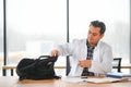 Portrait of a handsome Indian medical student. The concept of higher education. Royalty Free Stock Photo