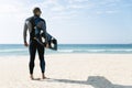 Portrait of handsome man kitesurfer. Royalty Free Stock Photo