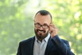 Portrait of handsome mature man in elegant suit Royalty Free Stock Photo