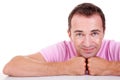 Portrait of a handsome middle-age man smiling Royalty Free Stock Photo