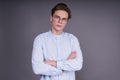 Portrait of a handsome young man with glasses Royalty Free Stock Photo