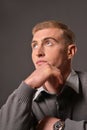 Portrait of handsome young man posing in studio Royalty Free Stock Photo