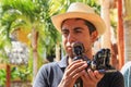 Portrait of handsome young mexican guy