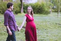 Portrait of a happily married couple expecting a baby Royalty Free Stock Photo