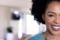 Portrait of happy african american businesswoman in modern office Royalty Free Stock Photo