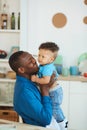 Loving Father Embracing Baby Son Royalty Free Stock Photo