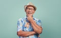 Portrait of Happy Asian Chinese senior man smiling Royalty Free Stock Photo