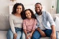 Portrait of a happy black family smiling at home Royalty Free Stock Photo