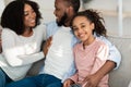 Portrait of happy black family spending time together Royalty Free Stock Photo