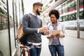 Portrait of happy business friends enjoying the break from meeting Royalty Free Stock Photo