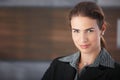 Portrait of happy businesswoman smiling