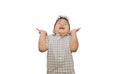 Portrait of happy children on white background.