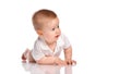 Portrait of happy crawling baby boy Royalty Free Stock Photo