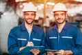 Portrait of happy engineer teamwork smiling looking at camera Royalty Free Stock Photo