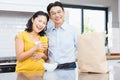 Portrait of happy expectant couple Royalty Free Stock Photo
