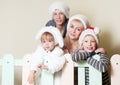 Portrait Happy family in Christmas Royalty Free Stock Photo