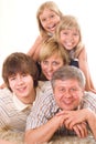 Portrait of a happy family of five Royalty Free Stock Photo