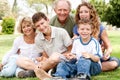 Portrait of happy family of five Royalty Free Stock Photo